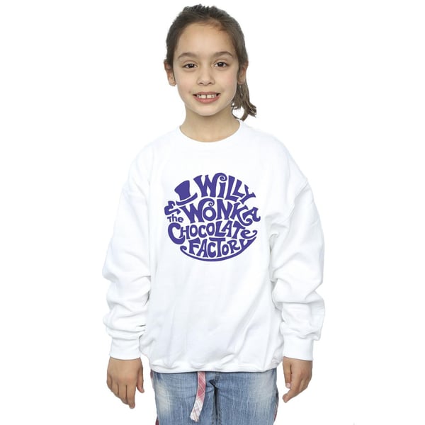 Willy Wonka & Suklaatehdas Tyttöjen Kirjoitettu Logo Collegepaita