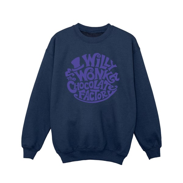 Willy Wonka & Suklaatehdas Tyttöjen Kirjoitettu Logo Collegepaita