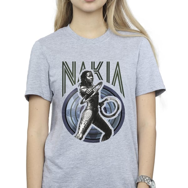 Marvel Womens/Ladies Wakanda Forever Nakia Shield Cotton Boyfriend T-Shirt