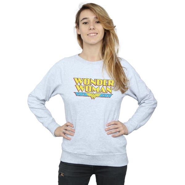 DC Comics Womens/Ladies Wonder Woman Crackle Logo Sweatshirt