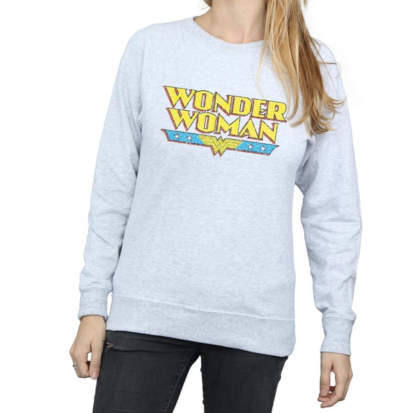 DC Comics Womens/Ladies Wonder Woman Crackle Logo Sweatshirt