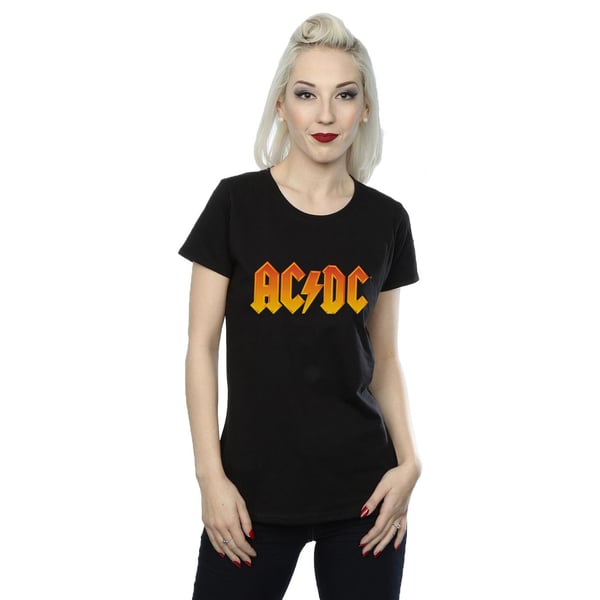 AC/DC Womens/Ladies Fire Logo Cotton T-Shirt