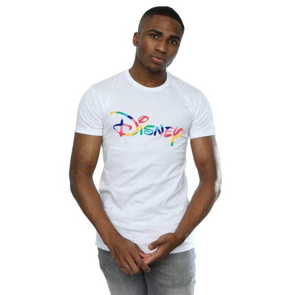 Disney Mens Rainbow Logo T-Shirt