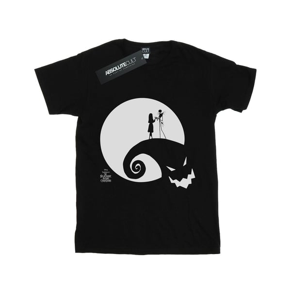 Disney Womens/Ladies Nightmare Before Christmas Moon Oogie Boogie Cotton Boyfriend T-Shirt