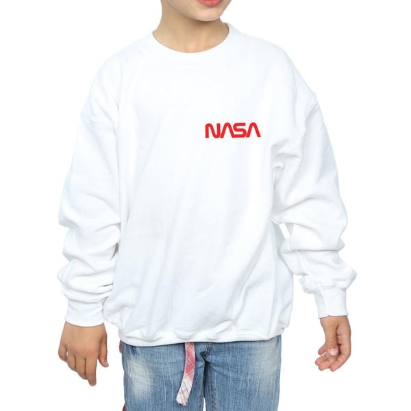 NASA Girls Modern Logo Chest Sweatshirt
