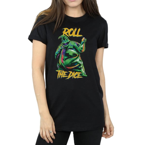 Disney Womens/Ladies Nightmare Before Christmas Oogie Boogie Dice Cotton Boyfriend T-Shirt