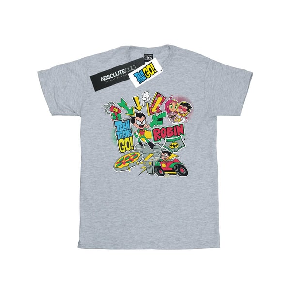 DC Comics Girls Teen Titans Go Robin Montage Cotton T-Shirt