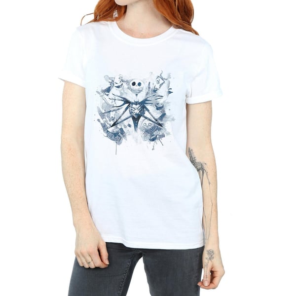 Disney Womens/Ladies Nightmare Before Christmas Paint Spray Carers Cotton Boyfriend T-Shirt