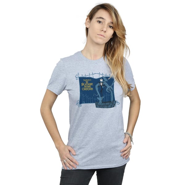 Disney Womens/Ladies Nightmare Before Christmas Jack And The Well Cotton Boyfriend T-Shirt