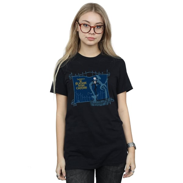 Disney Womens/Ladies Nightmare Before Christmas Jack And The Well Cotton Boyfriend T-Shirt