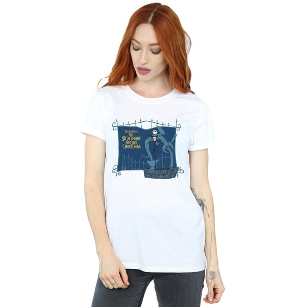 Disney Womens/Ladies Nightmare Before Christmas Jack And The Well Cotton Boyfriend T-Shirt