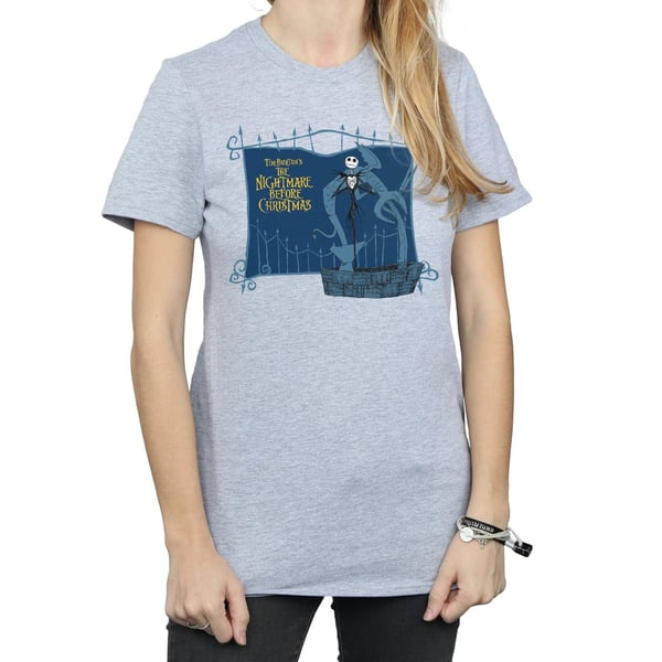 Disney Womens/Ladies Nightmare Before Christmas Jack And The Well Cotton Boyfriend T-Shirt