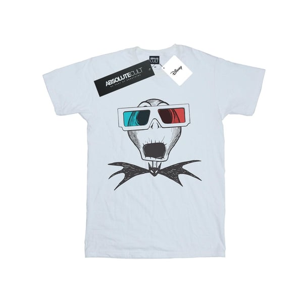 Disney Womens/Ladies Nightmare Before Christmas Jack Skellington 3D Glasses Cotton Boyfriend T-Shirt