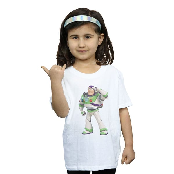 Disney Girls Toy Story Buzz Lightyear Standing Cotton T-Shirt