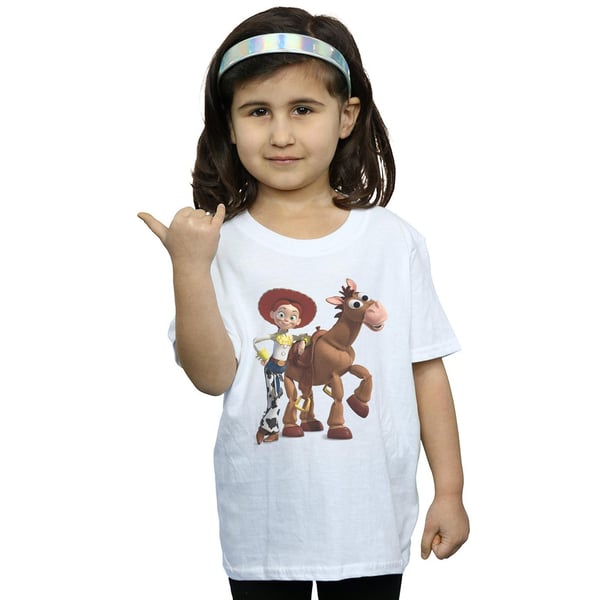 Disney Girls Toy Story 4 Jessie And Bullseye Cotton T-Shirt