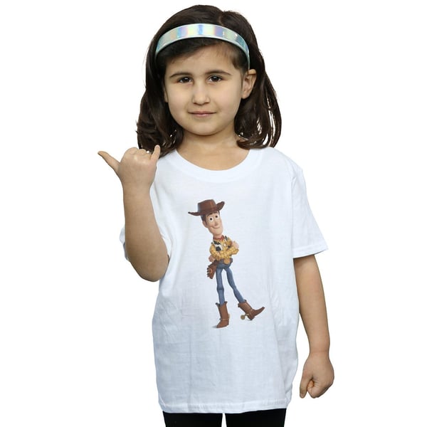 Disney Girls Toy Story 4 Sherrif Woody Cotton T-Shirt