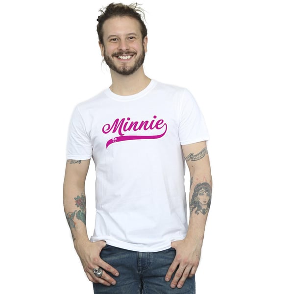 Disney Mens Minnie Mouse Logo T-Shirt