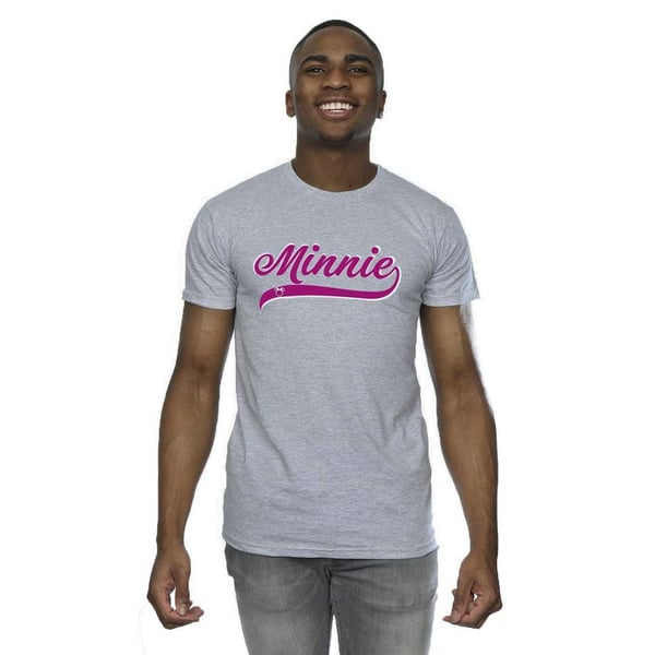 Disney Mens Minnie Mouse Logo T-Shirt