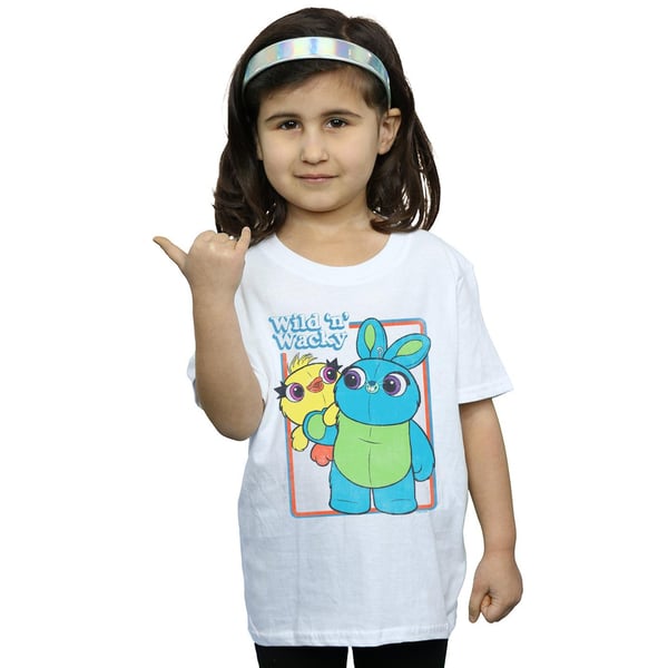 Disney Girls Toy Story 4 Duck And Bunny Wild And Wacky Cotton T-Shirt