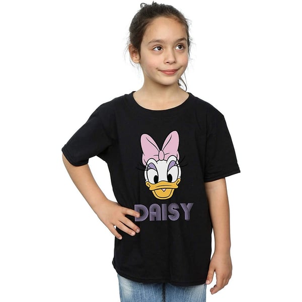 Disney Girls Daisy Duck Face Cotton T-Shirt