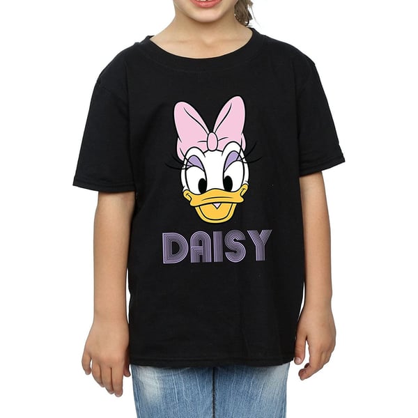 Disney Girls Daisy Duck Face Cotton T-Shirt