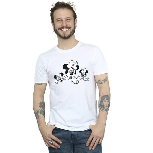 Disney Mens Minnie Mouse Three Faces T-Shirt
