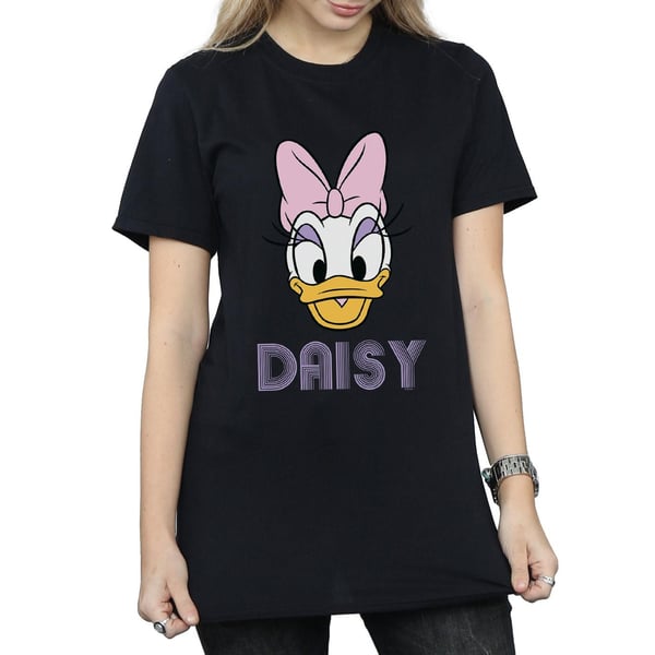 Disney Womens/Ladies Daisy Duck Face Cotton Boyfriend T-Shirt