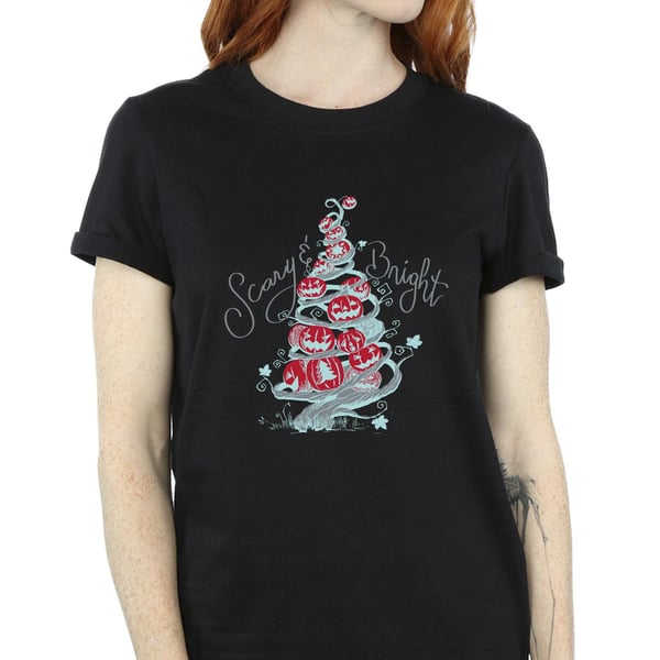 Disney Womens/Ladies The Nightmare Before Christmas Scary & Bright Cotton Boyfriend T-Shirt