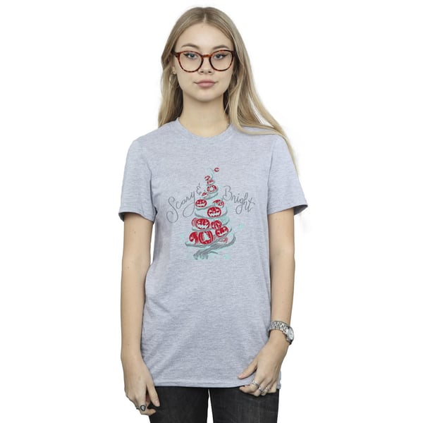 Disney Womens/Ladies The Nightmare Before Christmas Scary & Bright Cotton Boyfriend T-Shirt