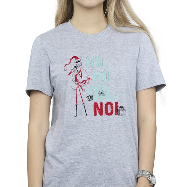 Disney Womens/Ladies The Nightmare Before Christmas Ho Ho No Cotton Boyfriend T-Shirt
