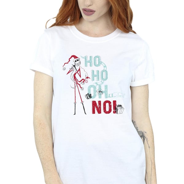 Disney Womens/Ladies The Nightmare Before Christmas Ho Ho No Cotton Boyfriend T-Shirt