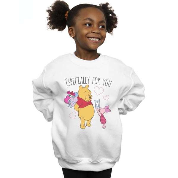 Disney Girls Winnie The Pooh Piglet Valentines Gift Sweatshirt