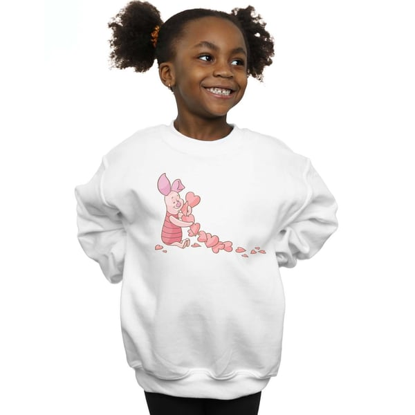 Disney Girls Winnie The Pooh Piglet Chain Of Hearts Sweatshirt