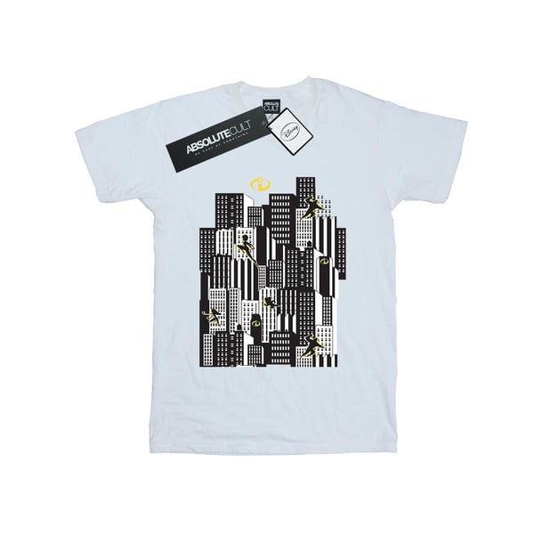 Disney Womens/Ladies The Incredibles Skyline Cotton Boyfriend T-Shirt