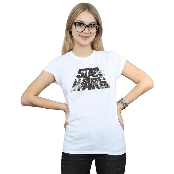 Star Wars Womens/Ladies Logo Space Sketch Cotton T-Shirt