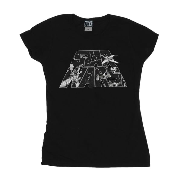 Star Wars Womens/Ladies Logo Space Sketch Cotton T-Shirt