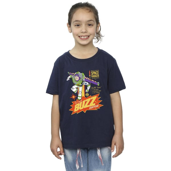 Disney Girls Toy Story Buzz Lightyear Space Cotton T-Shirt