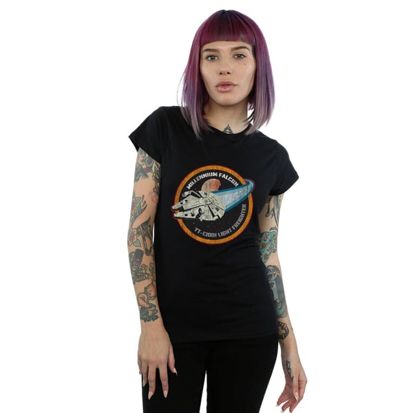 Star Wars Womens/Ladies Millennium Falcon Badge Cotton T-Shirt