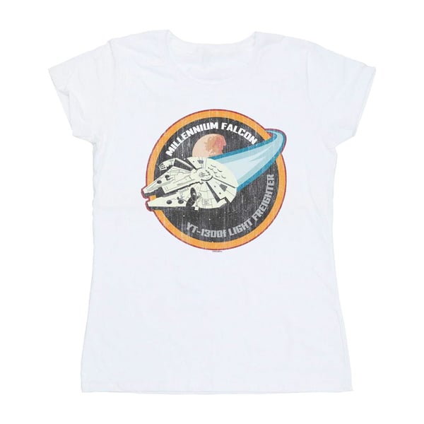 Star Wars Womens/Ladies Millennium Falcon Badge Cotton T-Shirt