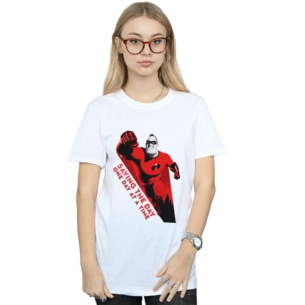 Disney Womens/Ladies The Incredibles Saving The Day Cotton Boyfriend T-Shirt