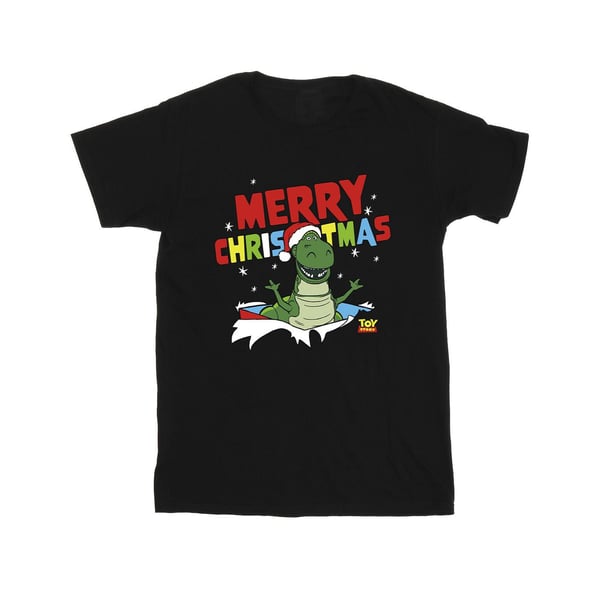 Disney Girls Toy Story Rex Christmas Burst Cotton T-Shirt