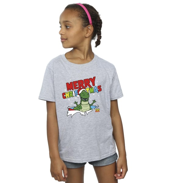 Disney Girls Toy Story Rex Christmas Burst Cotton T-Shirt