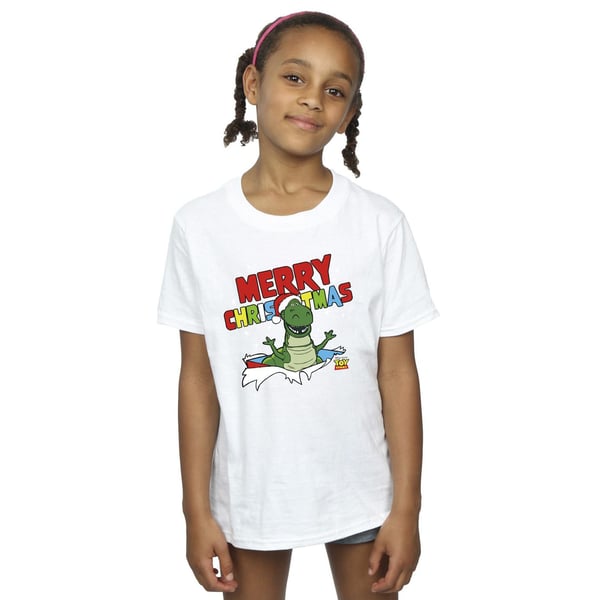 Disney Girls Toy Story Rex Christmas Burst Cotton T-Shirt