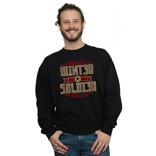 Marvel Mens Winter Soldier Trigger Badge Sweatshirt