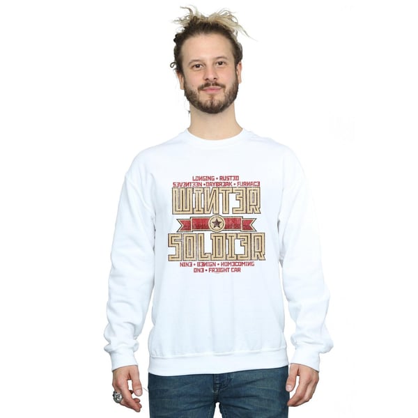 Marvel Mens Winter Soldier Trigger Badge Sweatshirt