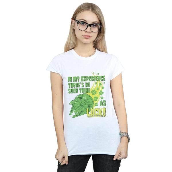 Star Wars Womens/Ladies Millennium Falcon Shamrock Luck Cotton T-Shirt