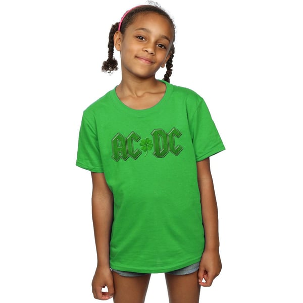 AC/DC Girls Shamrock Logo Cotton T-Shirt