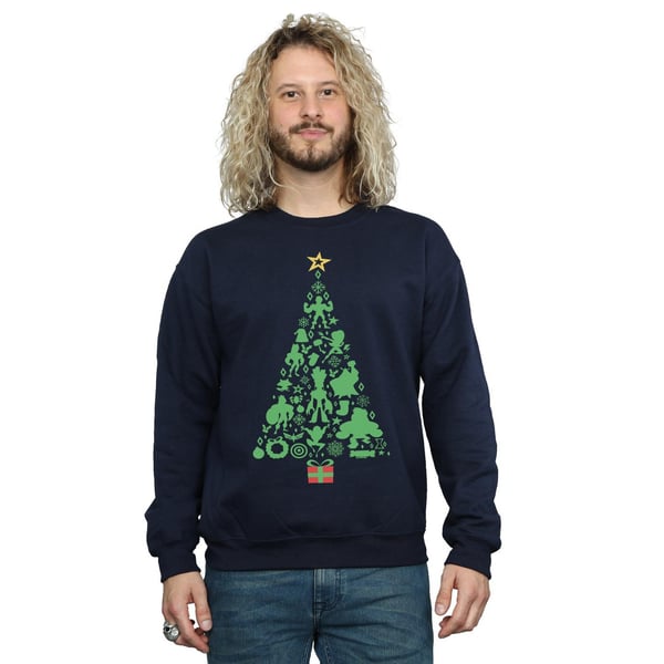 Marvel Mens Avengers Christmas Tree Sweatshirt