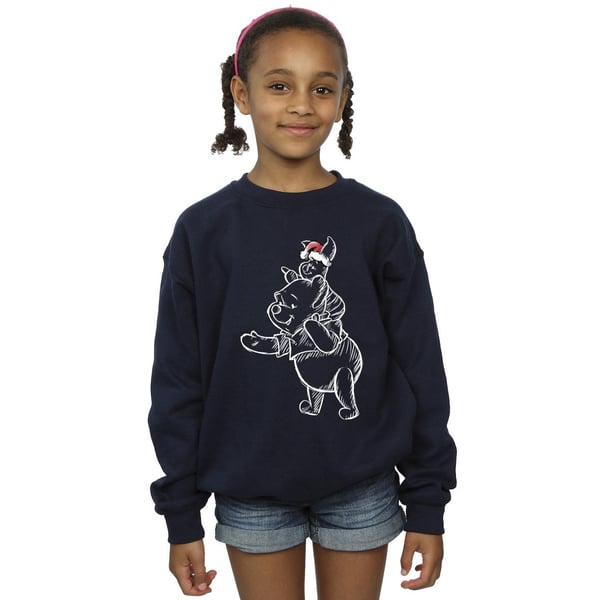 Disney Girls Winnie The Pooh Piglet Christmas Sweatshirt