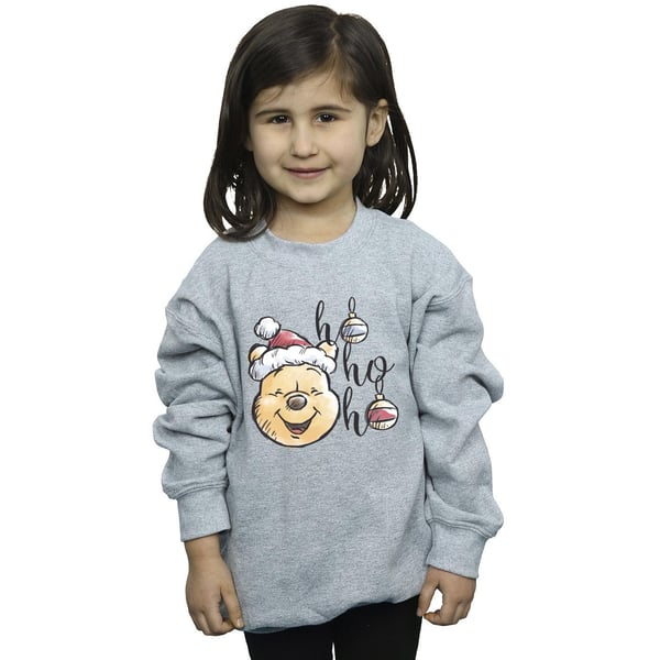 Disney Girls Winnie The Pooh Ho Ho Ho Baubles Sweatshirt